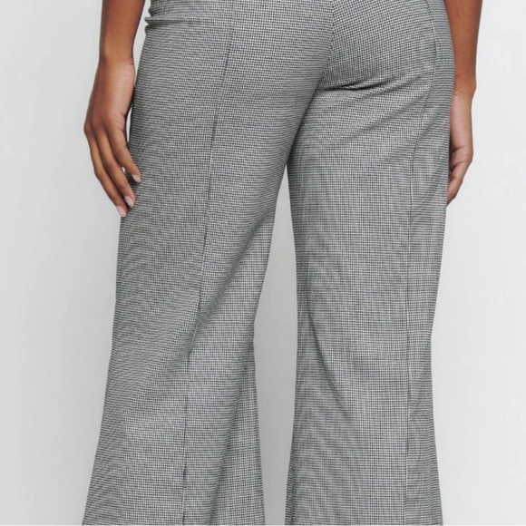 Reformation Houndstooth Wide-Leg Trousers - Picture 4 of 4